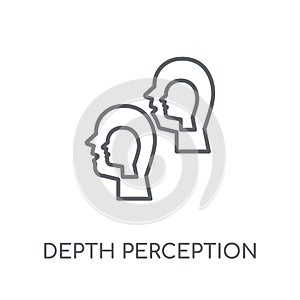 Depth perception linear icon. Modern outline Depth perception lo