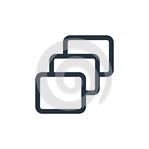 depth perception vector icon isolated on white background. Outline, thin line depth perception icon for website design and mobile