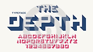 The Depth vector decorative font design, alphabet, typeface, typ