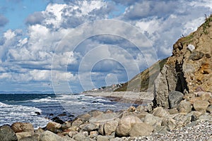 Heather Hill RÃÂ¥gelejevej, Vejby Blick Richtung Osten mach Gilleleje, Schwedem a,m Horizont, Seeland, DÃÂ¤nemark photo