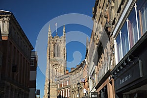 Derby, Derbyshire, UK: October 2018: Derby Cathedral of All Saints