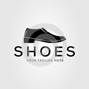 derby shoes logo or loafer shoe icon vector illustration design