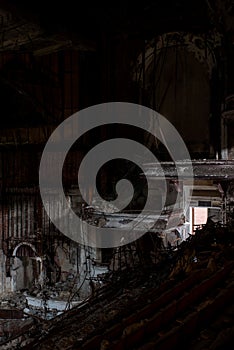 Derelict Balconies - Abandoned Proctor Theater - Newark, New Jersey