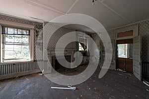 Derelict Bedroom - Abandoned Dunnington Mansion - Farmville, Virginia