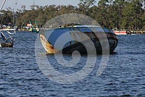 Derelict boats Gulf of Mexico Panama City Beach Fl