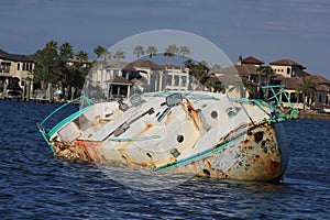 Derelict boats Gulf of Mexico Panama City Beach Fl