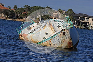 Derelict boats Gulf of Mexico Panama City Beach Fl