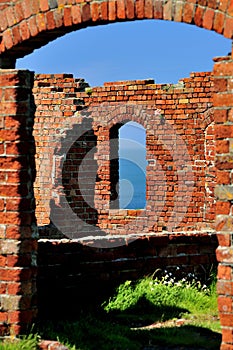 Derelict brickwork, Porthgain, Wales