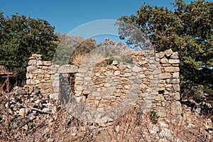 Derelict building in Balagne region of Corsica