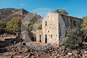 Derelict building in Balagne region of Corsica