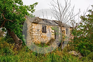 Derelict Building in Loziscz in Brac, Croatia