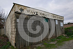 Derelict cafe at Lizard Point Cornwall