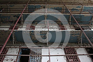 Derelict Cell Blocks Inside an Abandoned Prison