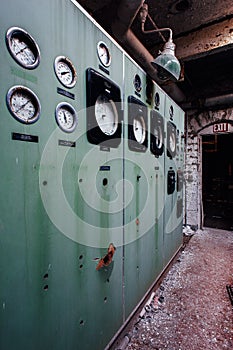 Derelict Control Panel - Abandoned Old Taylor Distillery - Kentucky