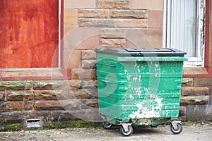 Derelict council house in poor housing estate slum with many social welfare issues in Port Glasgow