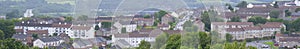 Derelict council house in poor housing estate slum with many social welfare issues in Port Glasgow