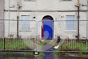 Derelict empty poor housing scheme in Govan Glasgow photo