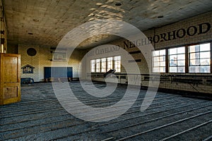 Derelict Gymnasium - Abandoned Saint Philomena School, East Cleveland, Ohio