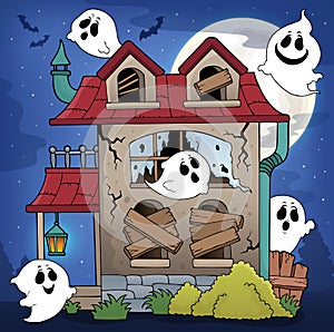 Derelict house and ghosts theme 1