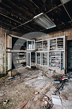 Derelict Library - Abandoned Woodward Avenue Church - Detroit, Michigan