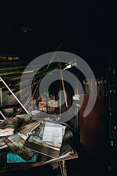 Derelict Office with Paperwork - Abandoned Fort Pitt Casting Factory - McKeesport, Pennsylvania