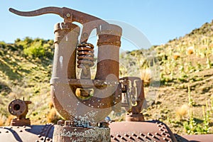 Derelict old gold mining machinery and equipment