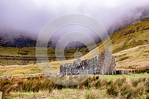 The derelict old school at Gleniff Horseshoe in County Leitrim - Ireland