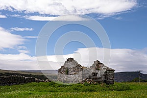 Derelict old stone barn in Upper Teesdale, England