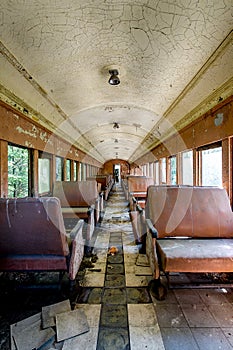 Derelict Passenger Train Car - Abandoned Railroad in Kentucky photo