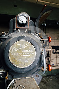 Derelict Peerless Magnarc High Intensity Lamp Projection Equipment - Abandoned Variety Theater - Cleveland, Ohio