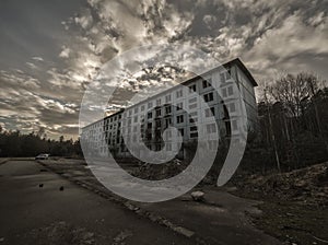 Derelict prefab housing