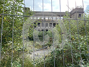 Derelict Victorian woolen mill, in the centre of, Bradford, Yorkshire, UK