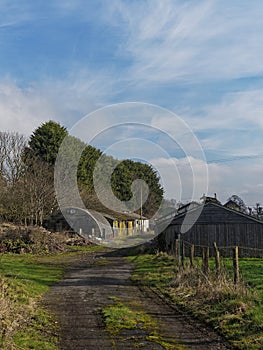 Derelict Wooden Buildings on an Old Pig Farm near East Busk Lane on the outskirts of Otley. photo