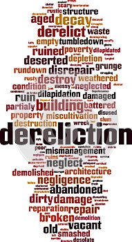 Dereliction word cloud
