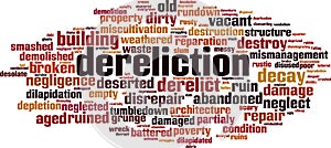 Dereliction word cloud