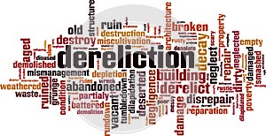 Dereliction word cloud