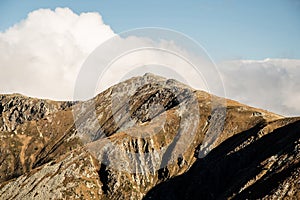 Derese hill from Polana hill in Nizke Tatry mountains in Slovakia