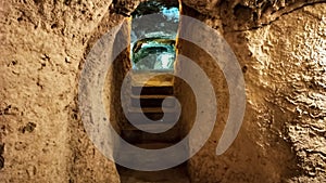 Derinkuyu Underground City in Cappadocia, Turkey