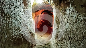 Derinkuyu Underground City in Cappadocia, Turkey