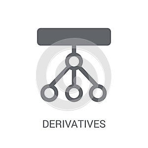 Derivatives icon. Trendy Derivatives logo concept on white background from business collection