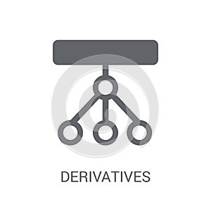 Derivatives icon. Trendy Derivatives logo concept on white background from business collection photo