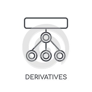 Derivatives linear icon. Modern outline Derivatives logo concept