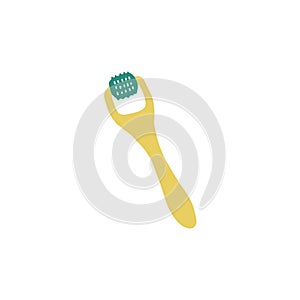Derma roller icon. Meso-roller for skin care. Tool for mesotherapy. Vector flat hand drawn illustration