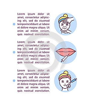 Dermal fillers concept icon with text