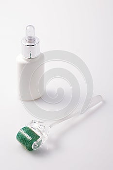 Dermaroller for medical micro needling therapy. Derma roller mesoroller microneedle mesotherapy mesopen