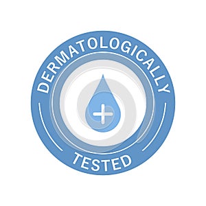 Dermatologically tested. Symbol and icon Dermatologically tested for cosmetic product photo