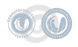 Dermatologically tested vector feather icons photo