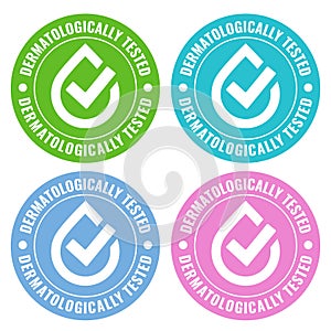 Dermatologically tested vector icon