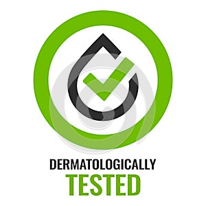 Dermatologically tested vector icon