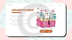 Dermatologist web banner or landing page. Dermatological